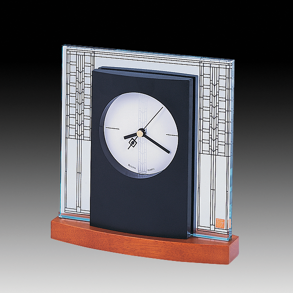 6.5" X 6.5" GLASNER HOUSE CLOCK BY BULOVA