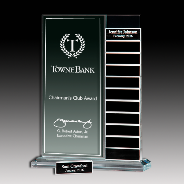 Perpetual Glass Award (12 Plates)