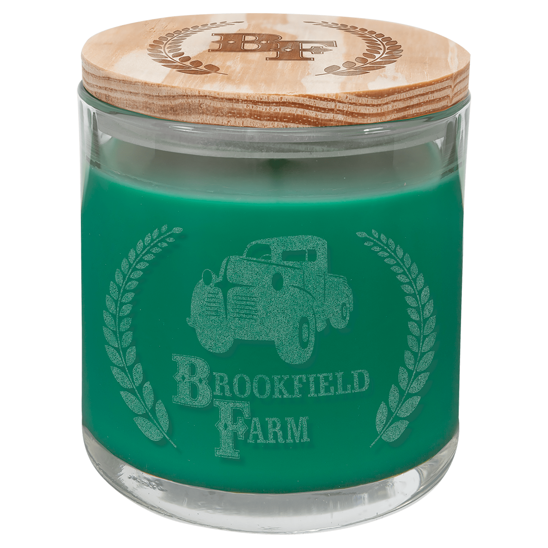 14 oz. Candle in a Glass Holder with Wood Lid