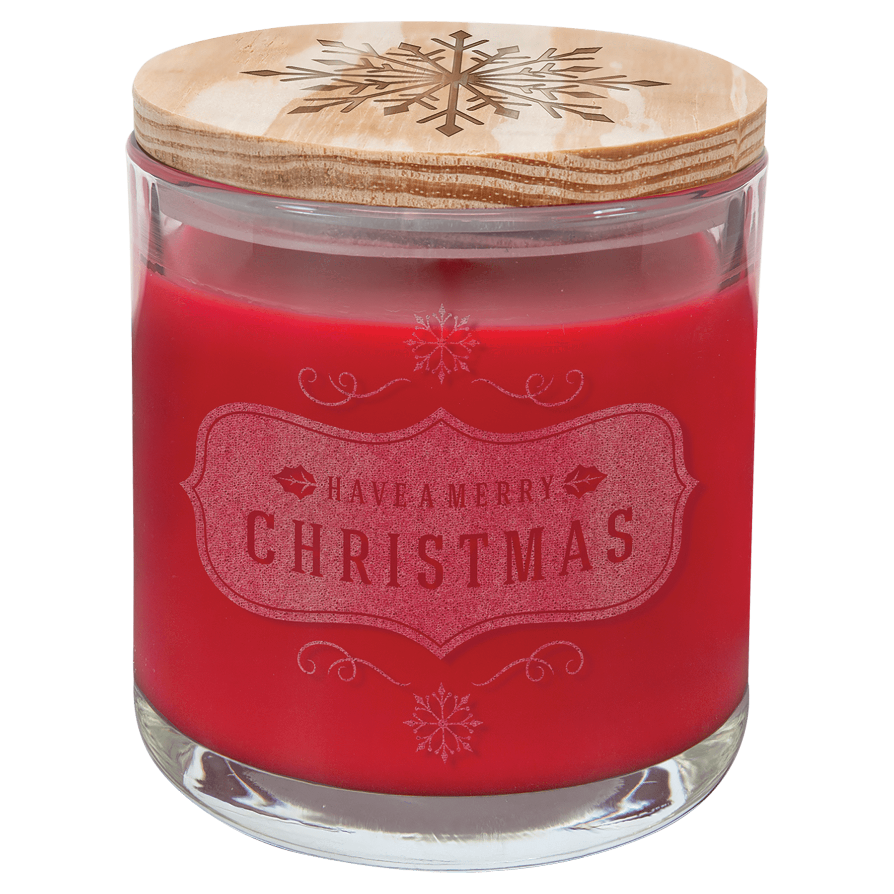 14 oz. Candle in a Glass Holder with Wood Lid