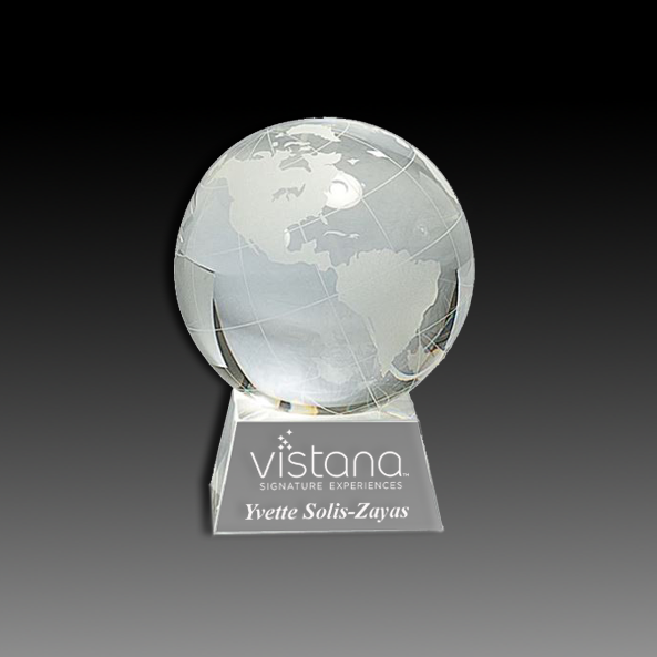 Crystal Globe on Clear Base