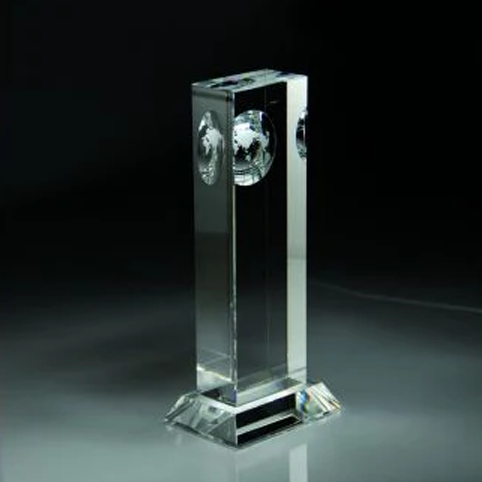 Optical Crystal Globe Column Award