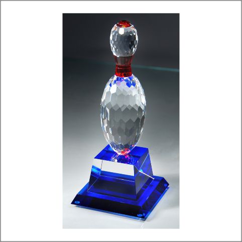 Crystal Bowling Trophy 10"