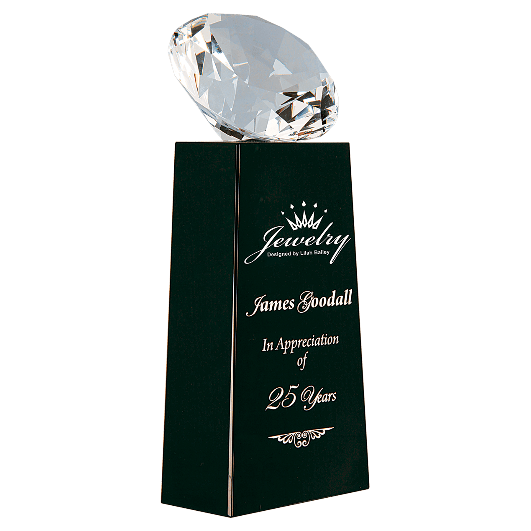 Crystal Diamond on Crystal Pedestal