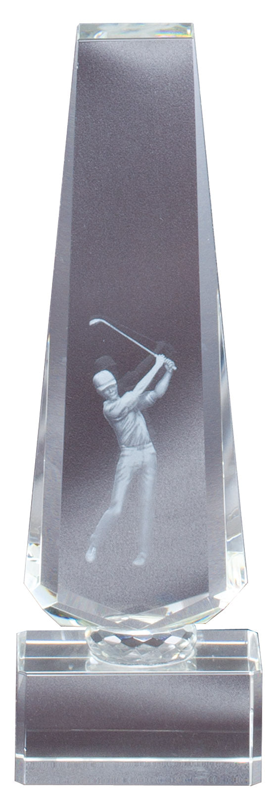 Crystal w/ Lasered Golfer Inside