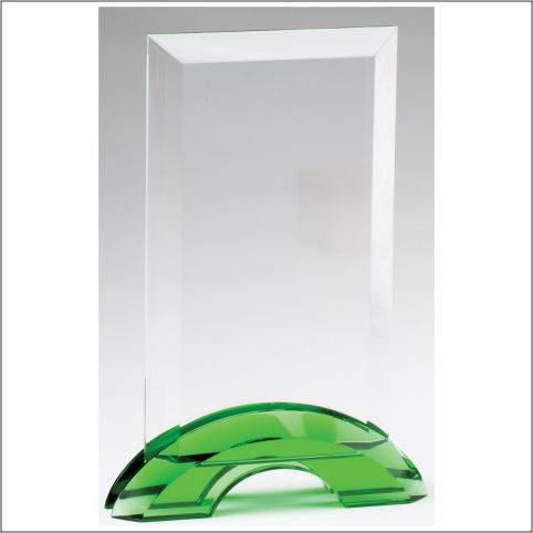 Rectangle Plaque with Green Crystal Stand
