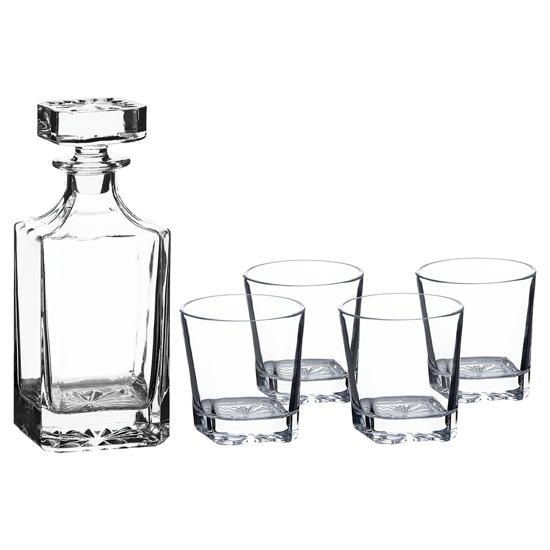 Square Glass Decanter Set