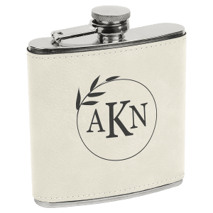 6 oz. Laserable Leatherette Stainless Steel Flask