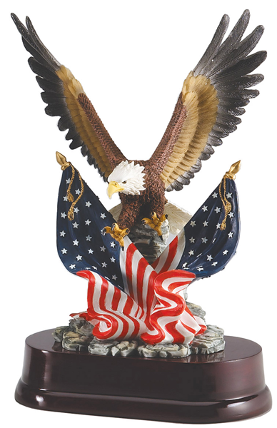 Eagle Award With Two American Flags