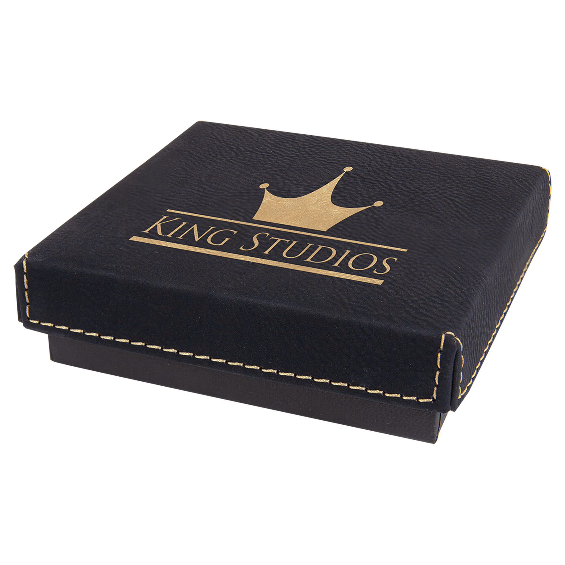 Medal Box with Laserable Leatherette Lid