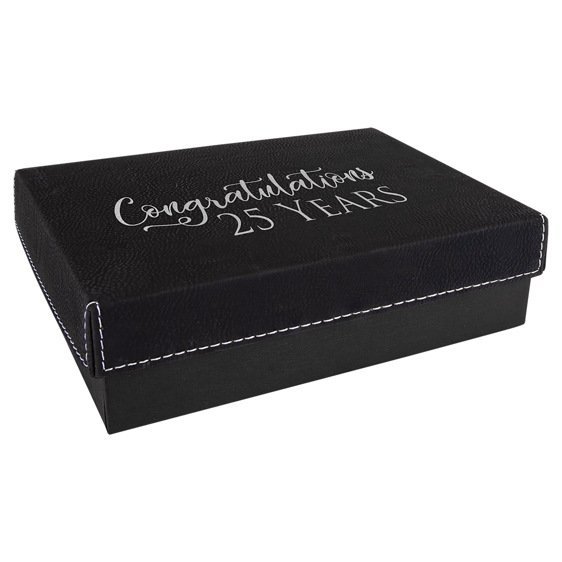 Gift Box with Laserable Leatherette Lid