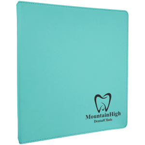 10 1/2" x 11 1/2" Laserable Leatherette 3 Ring Binder with 1" Slant D Rings