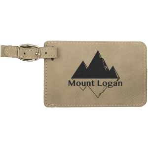 4 1/4" x 2 3/4" Laserable Leatherette Luggage Tag