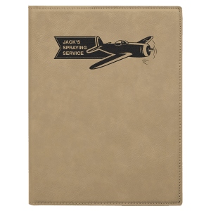 Laserable Leatherette Small Portfolio with Notepad