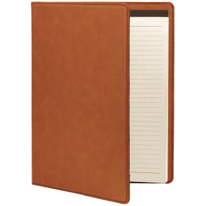 9 1/2" x 12" Laserable Leatherette Portfolio with Notepad