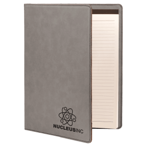 9 1/2" x 12" Laserable Leatherette Portfolio with Notepad