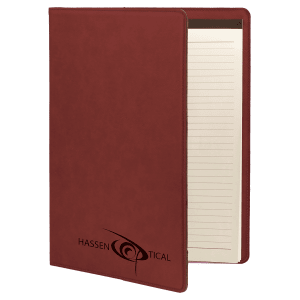 Laserable Leatherette Small Portfolio with Notepad