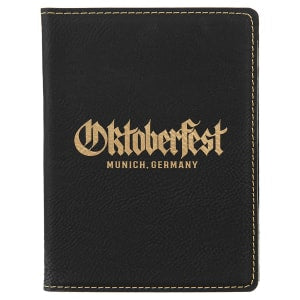 4 1/4" x 5 1/2" Laserable Leatherette Passport Holder