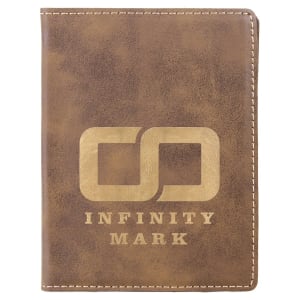 4 1/4" x 5 1/2" Laserable Leatherette Passport Holder