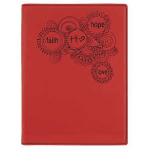 Laserable Leatherette Small Portfolio with Notepad