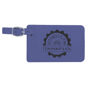 4 1/4" x 2 3/4" Laserable Leatherette Luggage Tag