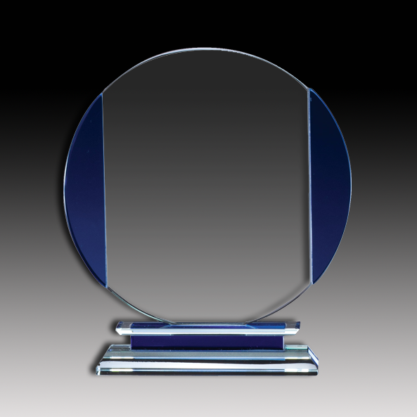 Blue Clear Glass Circle