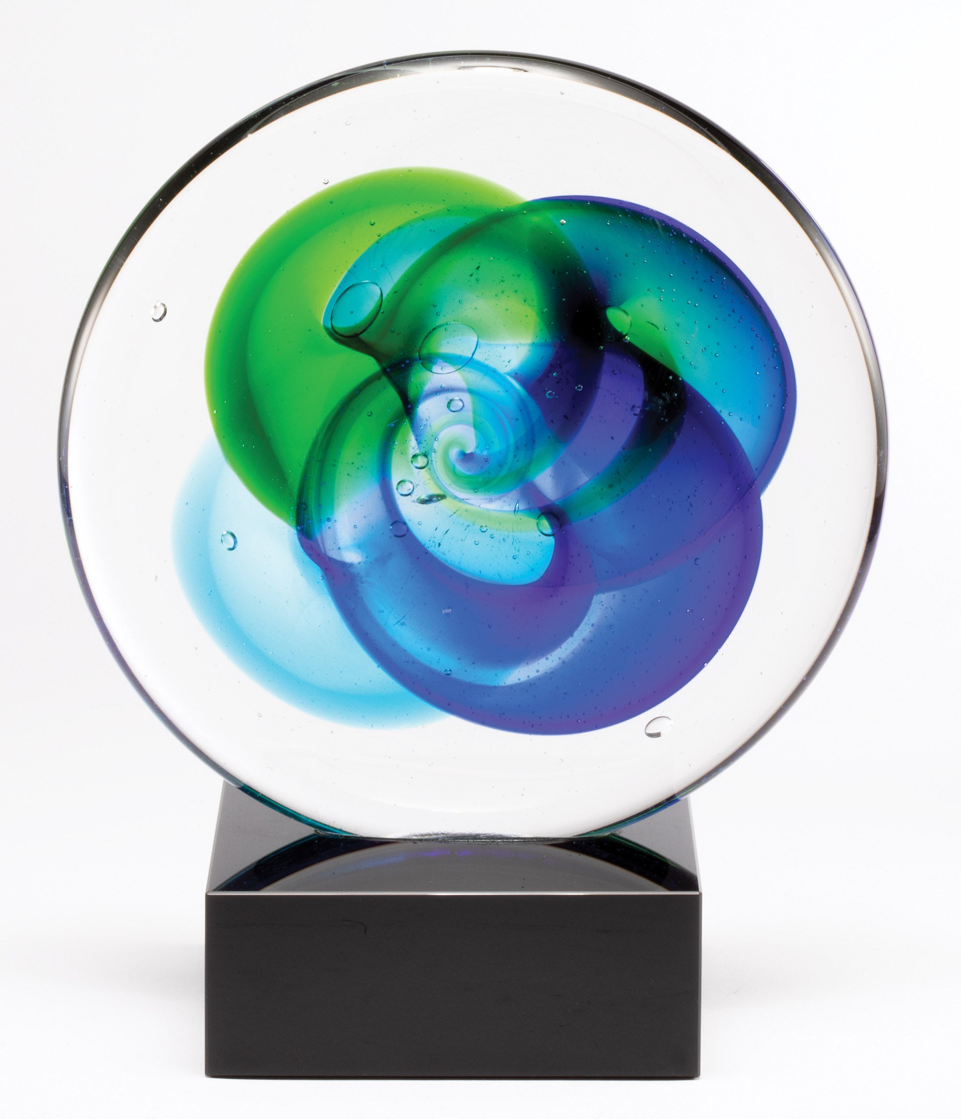 8" Round Art Glass Award