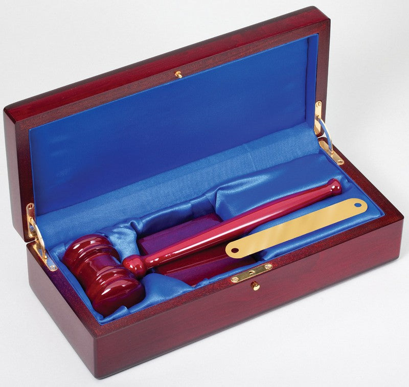 Rosewood Gavel and Case