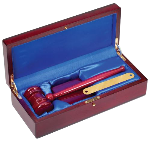 Rosewood Gavel and Case