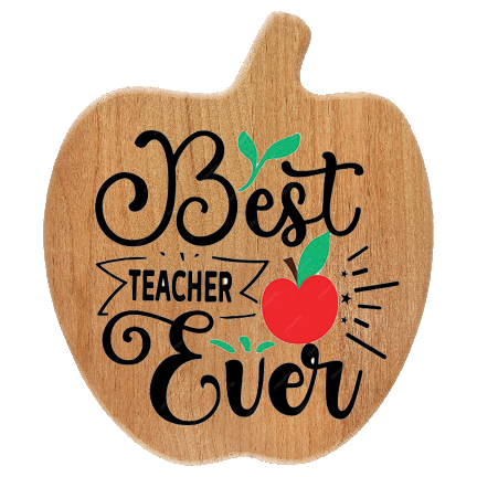 8" x 9 1/2" Alder Apple Plaque