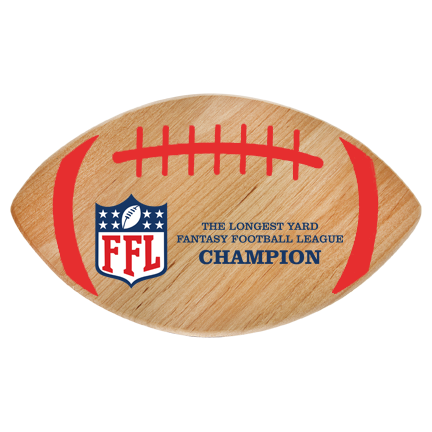 11" x 6 1/2" Alder Football Plaque