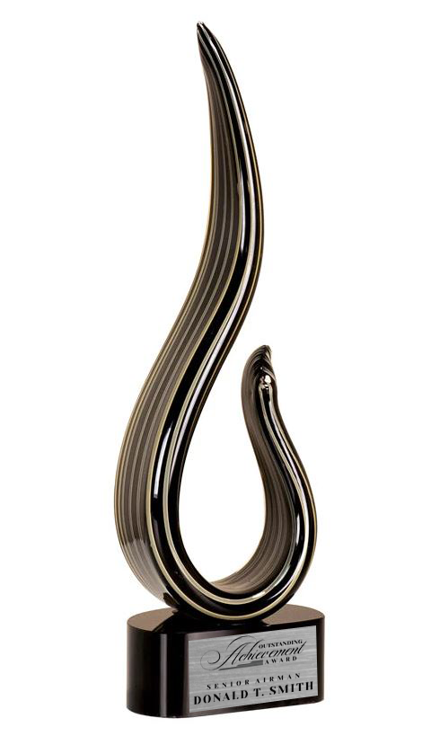 Decorative sculpture with wavy design on a white background.  Annapolis, MD