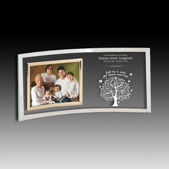 Jade Glass Crescent with Picture Frame