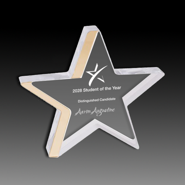 Star Acrylic with Color Edge