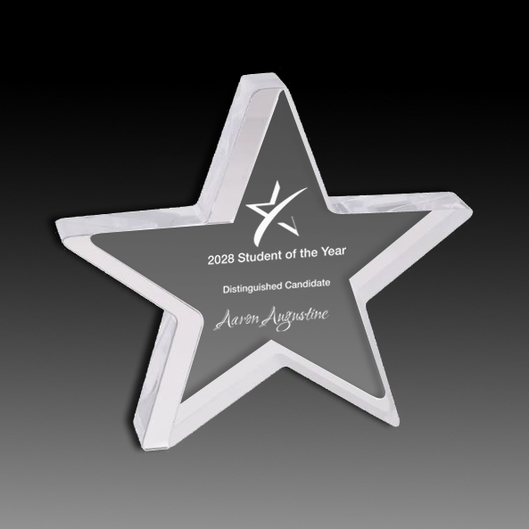 Star Acrylic with Color Edge