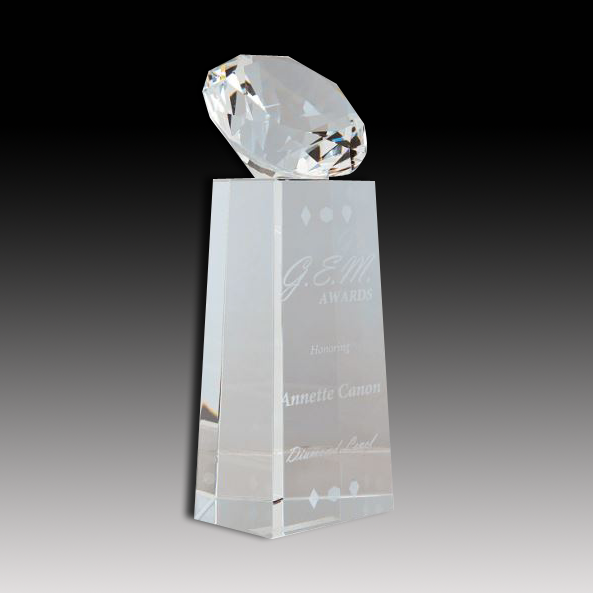Crystal Diamond on Crystal Pedestal