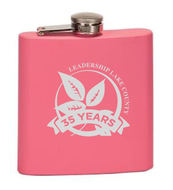 6 oz. Laserable Powder Coated Flask