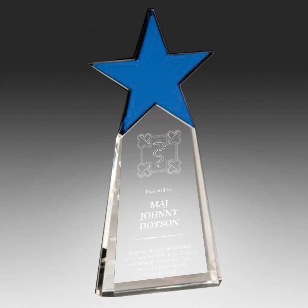 Crystal Star On Clear Crystal Base