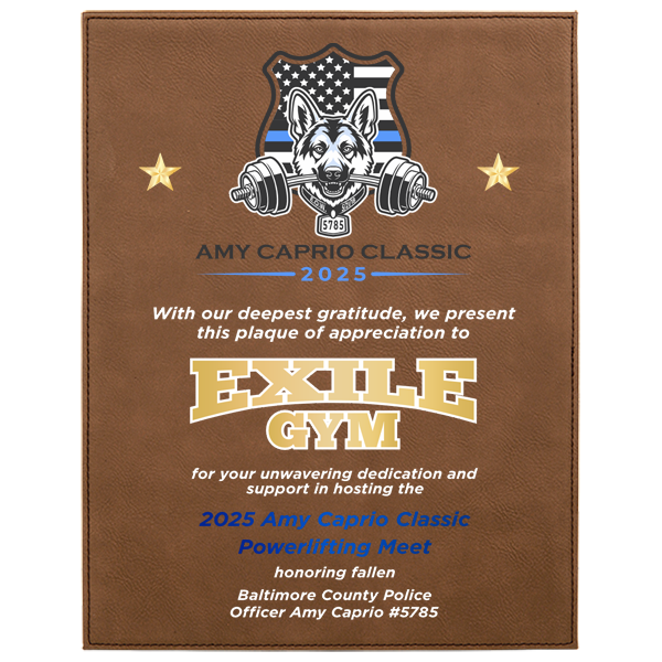 Leatherette Plaque - Black