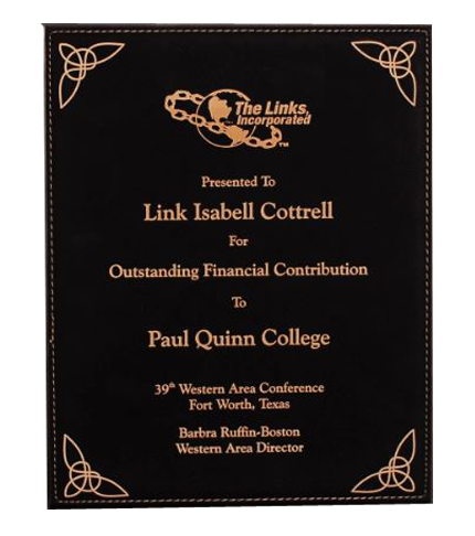 Leatherette Plaque - Black