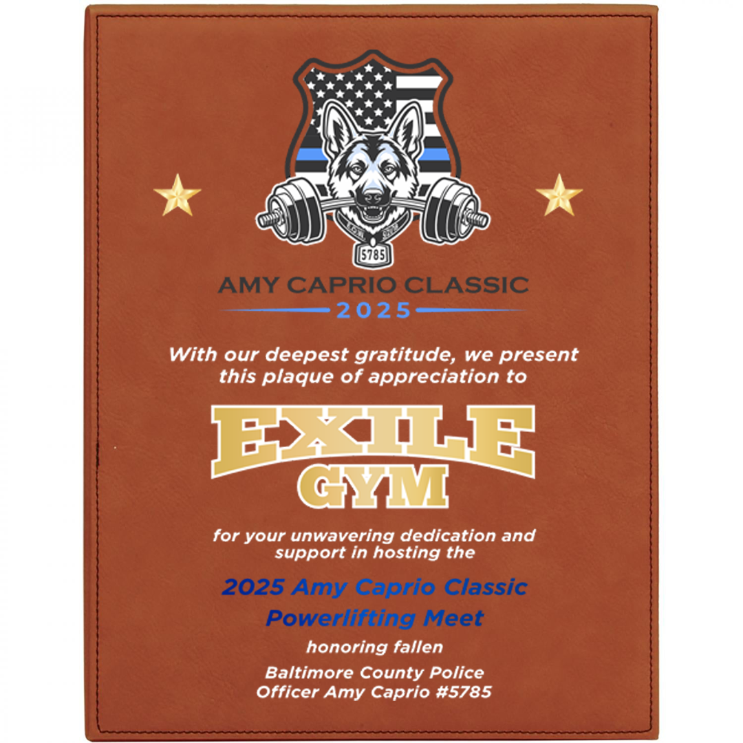 Leatherette Plaque - Black