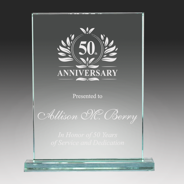 Jade Glass Standing Plaque