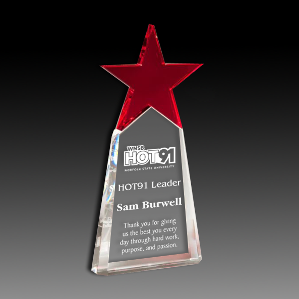 Crystal Star On Clear Crystal Base