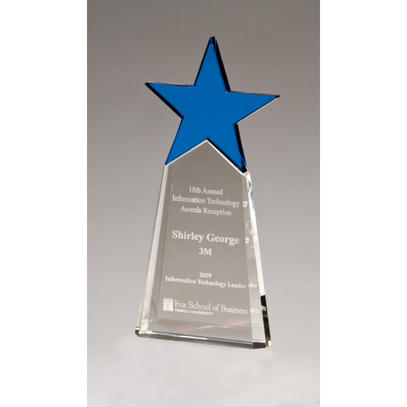 Crystal Star On Clear Crystal Base