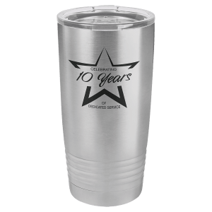 20 oz. Stainless Steel Vacuum Insulated Ringneck Tumbler with Clear Lid