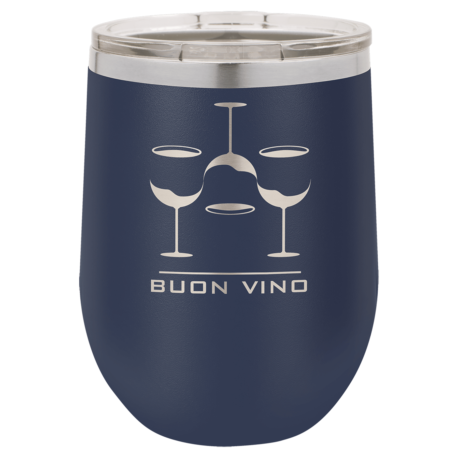 12 oz. Stainless Steel Vacuum Insulated Stemless Wine Tumbler with Lid