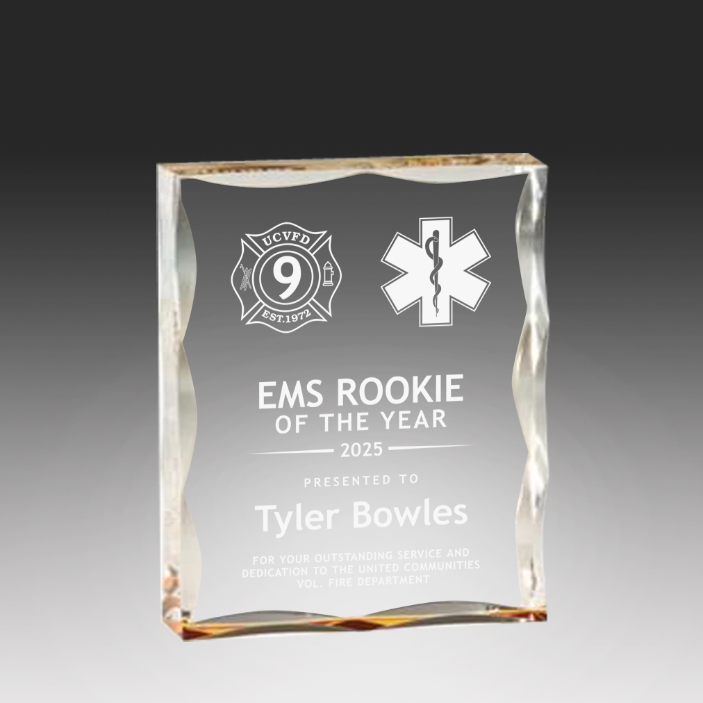 Scalloped Edge Acrylic Award