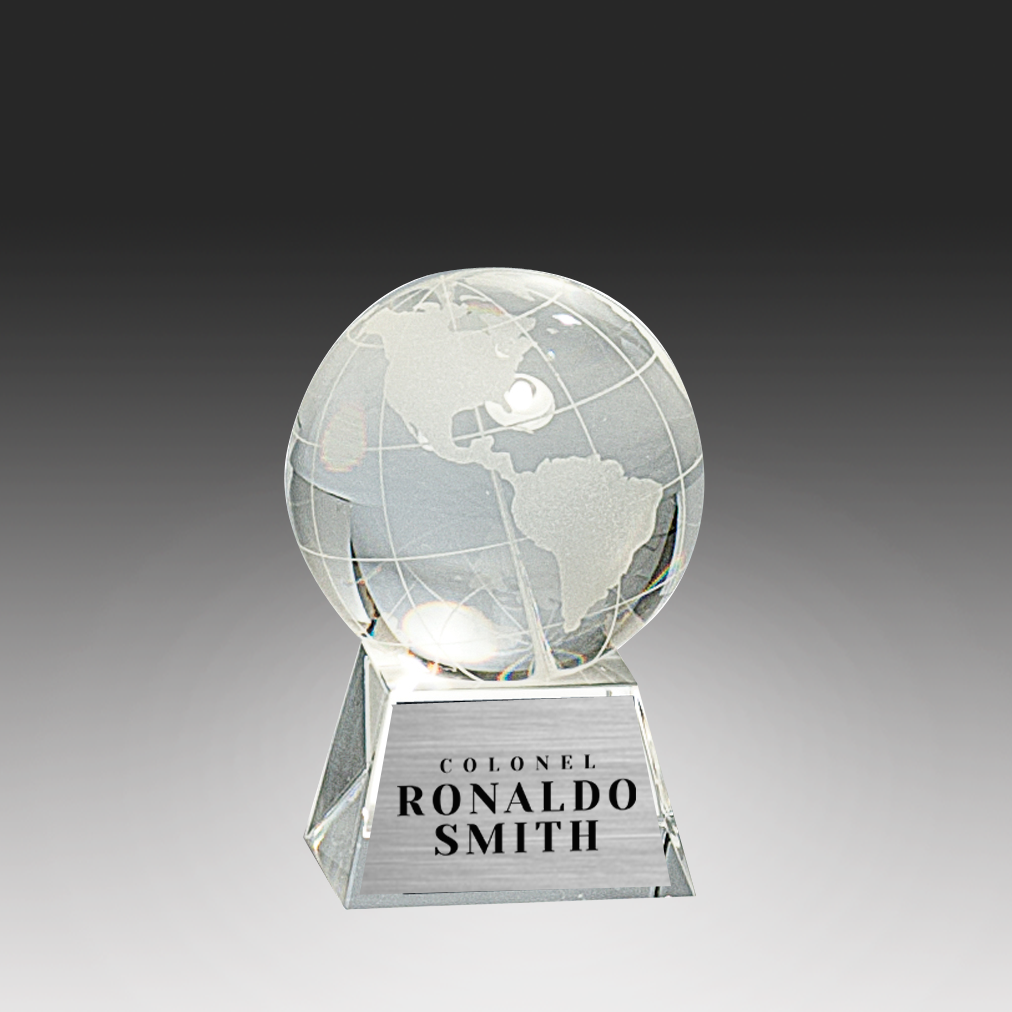 Crystal Globe on Clear Base