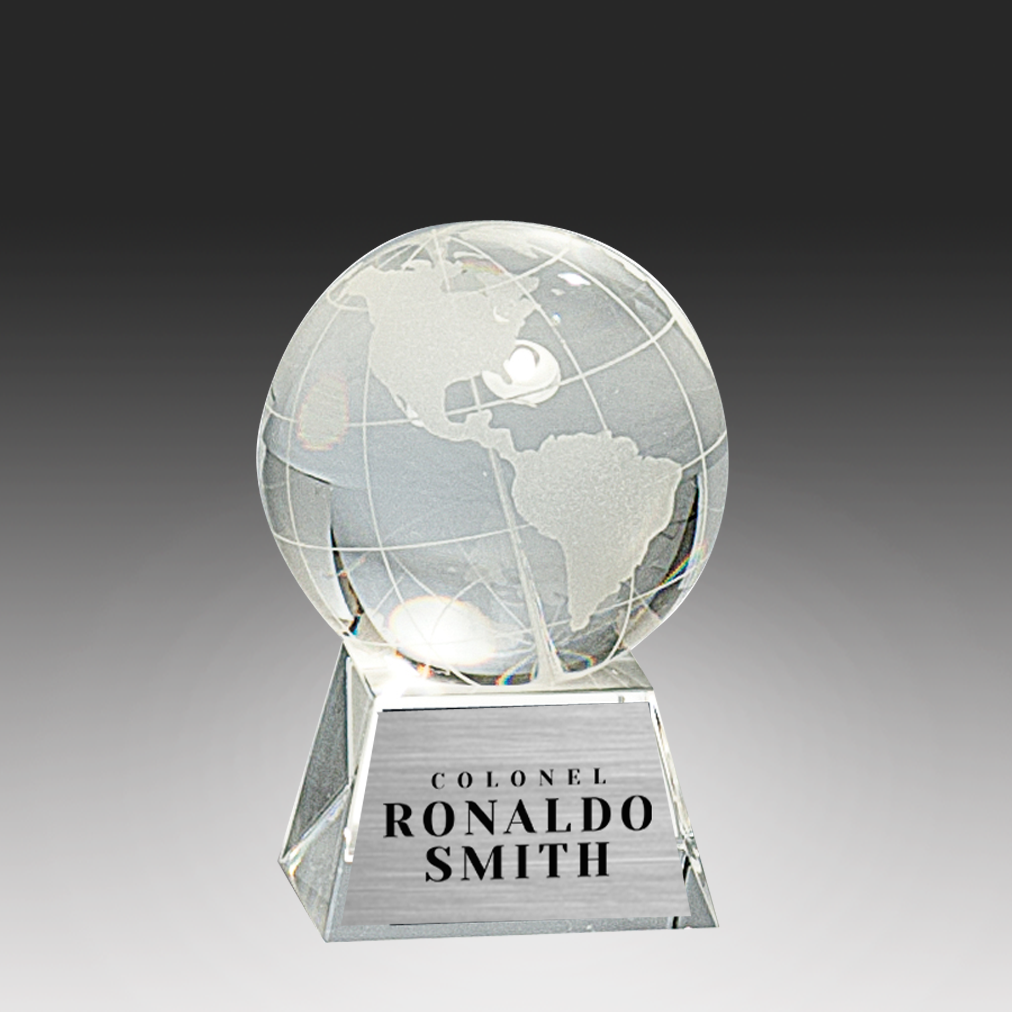 Crystal Globe on Clear Base
