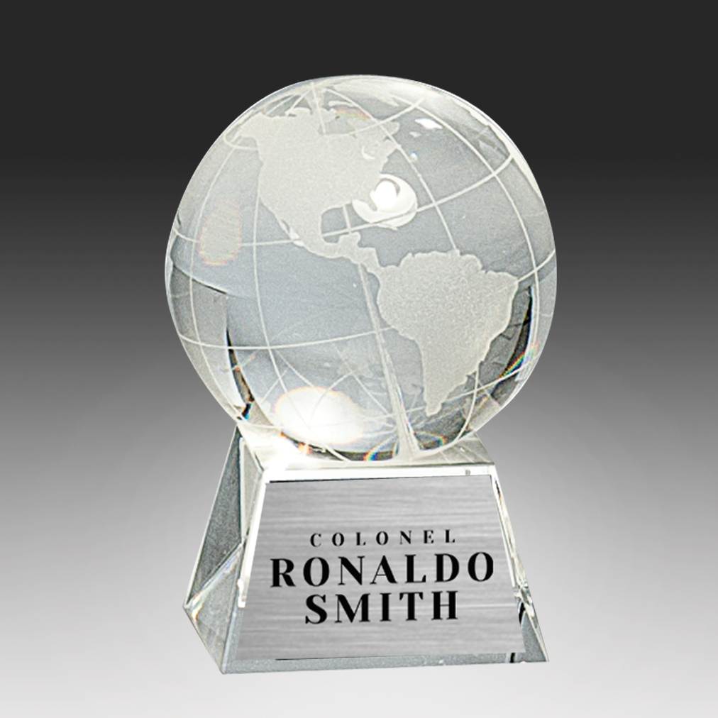 Crystal Globe on Clear Base